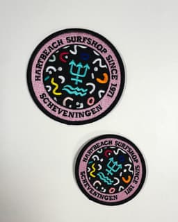 Embroidered patches made by Droplet